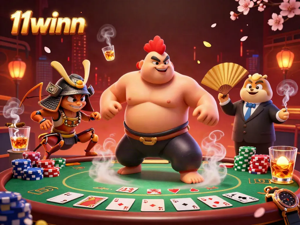 Experience the vibrant casino action with 11winn's dynamic 3D characters and poker atmosphere.