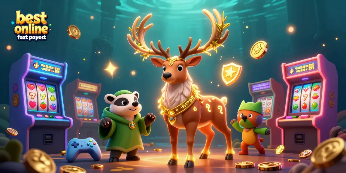 Experience the thrill of the best online casino fast payout illustrated with dynamic characters and gaming elements.